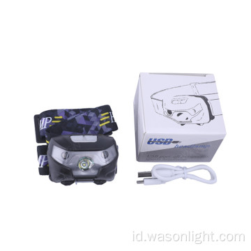 Headlamp senter isi ulang LED yang ringan